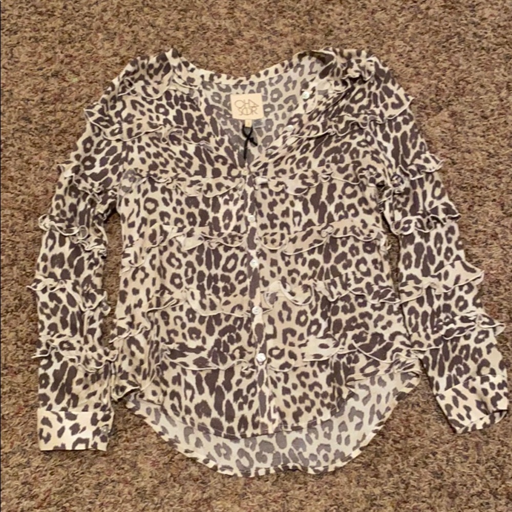 Chaser leopard print blouse